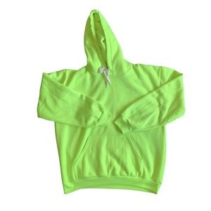 ESSENTIAL BLANK Hoodie Mens XL Neon Green USA